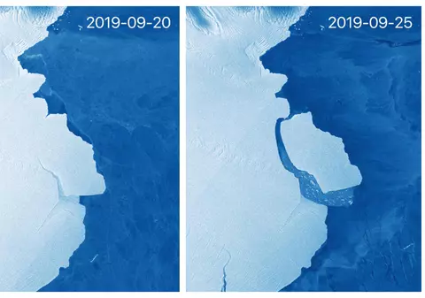 Un aisberg mai mare de cinci ori decât Malta s-a desprins din Antarctica