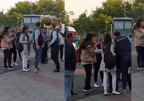 Șofer de autocar, acuzat că a vrut să bată o femeie în autogara din Arad. Bărbatul a fost filmat în timp ce împinge pasagera | VIDEO