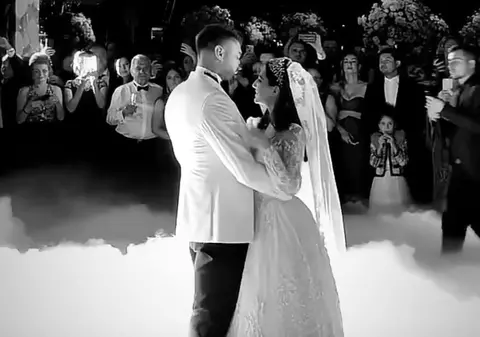 Fiica lui Gigi Becali s-a căsătorit! Cum a arătat Teodora în rochie de mireasă și ce au mâncat invitații la nunta de 500.000 de euro. Dansul mirilor