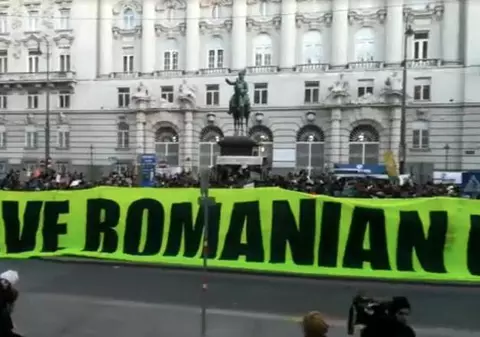 Marș împresionant în Viena pentru pădurile din România. Mesajul afișat