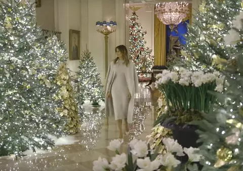 Casa Albă a fost împodobită pentru sărbătorile de iarnă. Cum arată decorațiunile de Crăciun