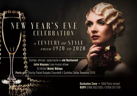 (Publicitate) Recomandari evenimente Revelion: New Year's Eve Celebration: A century of style la Exclusive Zone Lounge