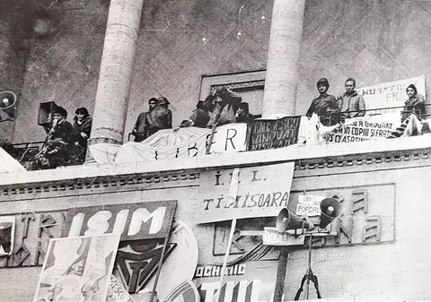 Timișoara, 20 decembrie, 1989. ”De aici, din balconul Operei, am declarat Timișoara primul oraș liber de comunism”