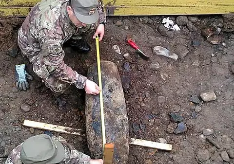 O bombă de aruncător din Al Doilea Război Mondial a fost descoperită la Focșani