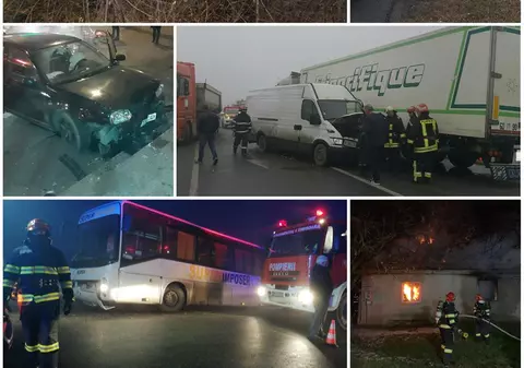 Aproape 100 de intervenții, în 24 de ore, la ISU Timiș. Pe listă: 5 incendii, 7 accidente, dar și o deblocare de ușă