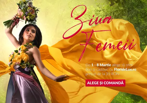 (Publicitate) Trimite flori de 1-8 martie cu ajutorul FlorideLux.ro