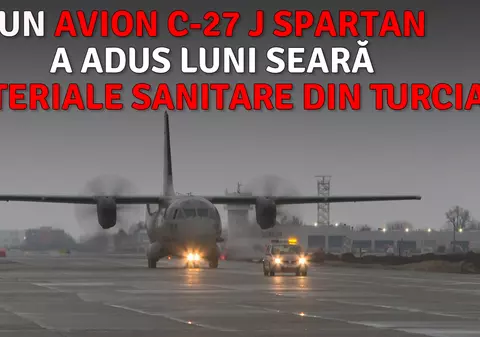 UPDATE | Imagini de la sosirea avioanelor care au adus materiale sanitare din Turcia și Germania pentru spitalul mobil construit de armată la Otopeni