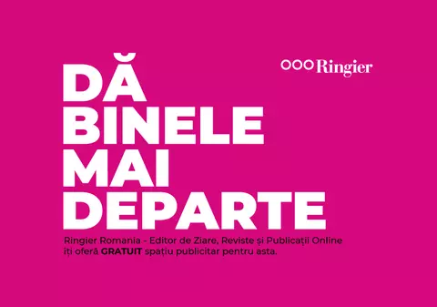 [Campanie Susținere] Dă binele mai departe. Ringier îți oferă GRATUIT spațiu publicitar pentru asta.
