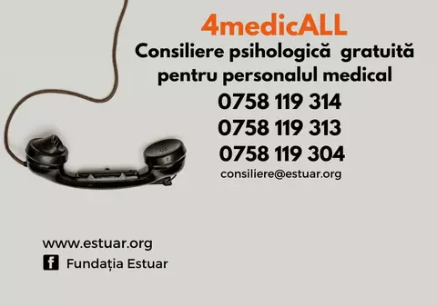 [Dă binele mai departe] Fundația Estuar lansează o linie telefonică de suport psihologic pentru personalul medical, paramedical și sanitar