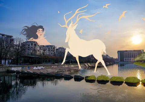 Artiștii care au readus viață în fotografii cu străzile goale din țară: „Am vrut să transmitem un mesaj mai optimist, plin de culoare”