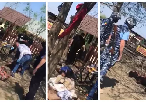 Șeful Poliției Bolintin Vale a fost schimbat din funcție, după ce a bătut crunt un bărbat culcat pe jos, cu mâinile la ceafă