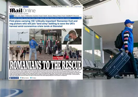 Daily Mail, pe prima pagină: „Românii au venit să ne salveze”. În urmă cu șase ani, erau descriși ca invadatori