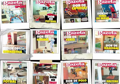 „Dor de sport” - ediție specială GSP. Sportivii izolați s-au lăsat fotografiați în casele lor, gata echipați de competiții