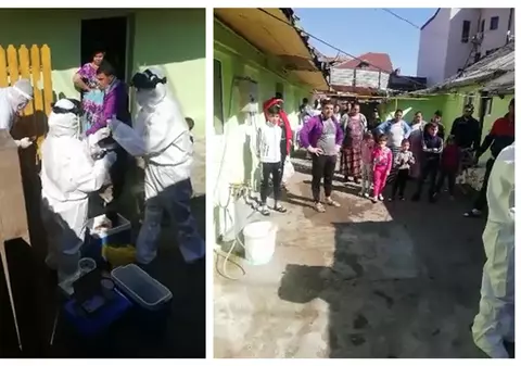 Cinci dintre cei 30 de romi din Ploiești, suspecți de COVID-19, sunt bolnavi. Cei sănătoși sunt în continuare păziți de polițiști, jandarmi și militari