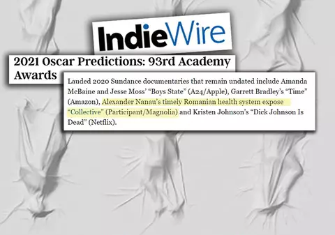 Presa americană plasează filmul documentar Colectiv în previziunile pentru Premiile Oscar 2021