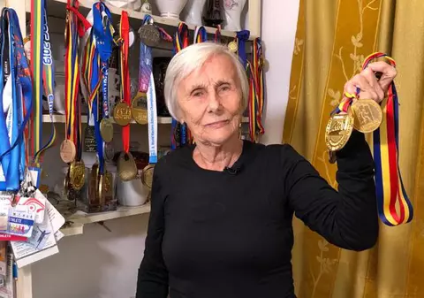 La 94 de ani, Elena Pagu se pregătește pentru Mondialul de atletism din 2021. “Fără medicamente, doar cu câte un pahar cu vin”