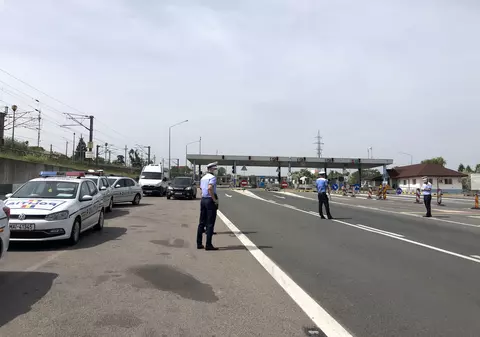 Efective mărite de politiști la la punctul de taxare de pe Autostrada Soarelui, în prima zi a stării de alertă. Explicațiile autorităților