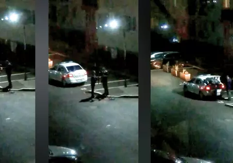 VIDEO: Poliția, intervenție atipică într-un complex rezidențial. A strâns un fileu de fotbal-tenis și a reținut un ghiozdan