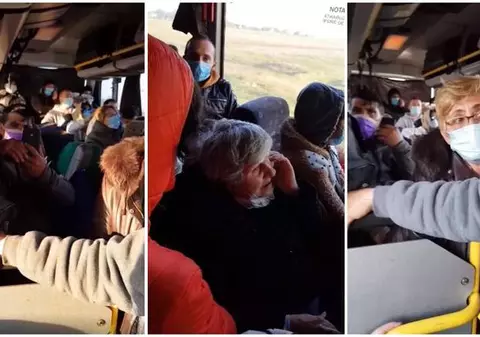 Imagini revoltătoare la Vama Nădlac. Zeci de români, înghesuiți în autocar. DSP pasează vina Poliției de Frontieră
