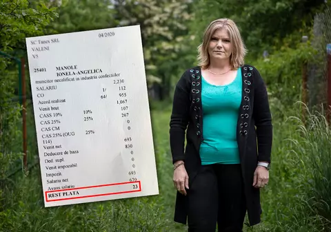 “Eu doar îmi vreau salariul înapoi”. Muncitoare necalificate în fabrica de confecții Tanex: plătite cu sume de până la 700 de lei pe lună și amenințate