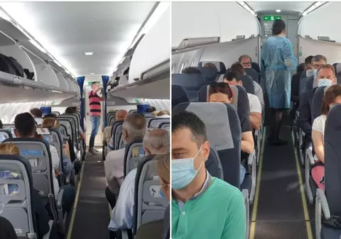 Doi pasageri ai unui avion au fost amendați cu 1.000 de dolari pentru că au refuzat să poarte mască