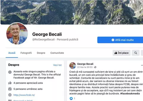 GSP: Gigi Becali și-a făcut pagină de Facebook și a cerut companiei lui Zuckerberg să șteargă toate conturile false care-i folosesc numele