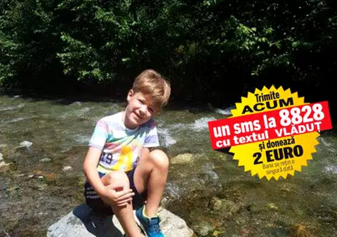 Pentru a continua tratamentul salvator, Vlăduț are nevoie de 100.000 de euro. Băiețelul bolnav de cancer este internat în Turcia, unde a fost operat și supus unui transplant cu celule stem