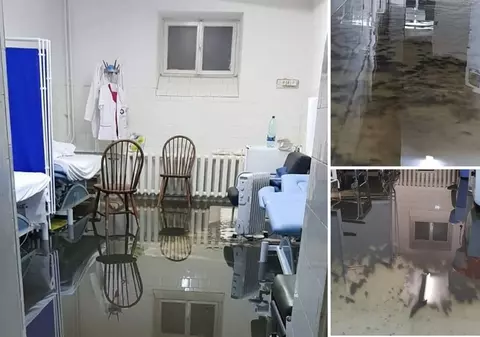 Un medic din Arad este cercetat disciplinar, după ce a pus pe Facebook poze cu spitalul inundat de o ploaie