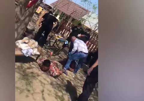 Poliția Giurgiu a mințit că l-a destituit pe șeful Poliției Bolintin Vale care a bătut un bărbat întins la pământ! Surse din IPJ Giurgiu: ”Nu a fost niciodată demis”