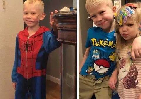 Povestea virală a băieţelului de 6 ani care şi-a salvat sora mai mică de atacul unui câine. Starurile din seria "Răzbunătorii" au lăudat gestul eroic al micuţului