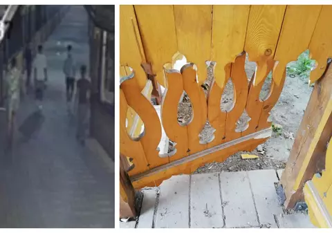 Câțiva tineri au produs stricăciuni după ce au jucat fotbal pe cea mai lungă colonadă de lemn din Europa, simbolul orașului-stațiune Buziaș