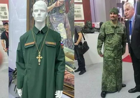 Robe de camuflaj pentru preoții militari care însoțesc trupele rusești