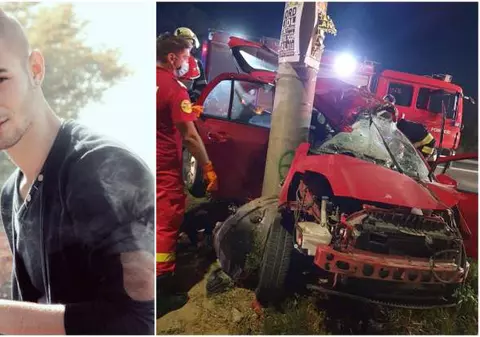 Cristian avea 22 de ani și a murit pe loc, aseară, la mare. Iubita tocmai își luase permisul și a intrat cu mașina într-un stâlp - VIDEO