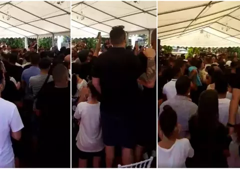 VIDEO | Imagini incredibile de la priveghiul lui Emi Pian. Zeci de oameni înghesuiți, fără mască de protecție. Poliția a dat amenzi de 14.000 de lei