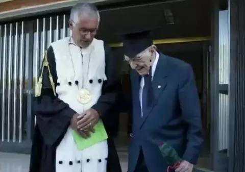 VIDEO | A terminat facultatea la 96 de ani ca șef de promoție și a devenit cel mai bătrân absolvent din Italia