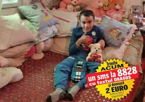 Șansa lui Dragoș de a merge din nou o reprezintă terapiile de recuperare. Copilul de 12 ani bolnav de tetrapareză spastică și cancer are nevoie de 5.000 de lei lunar
