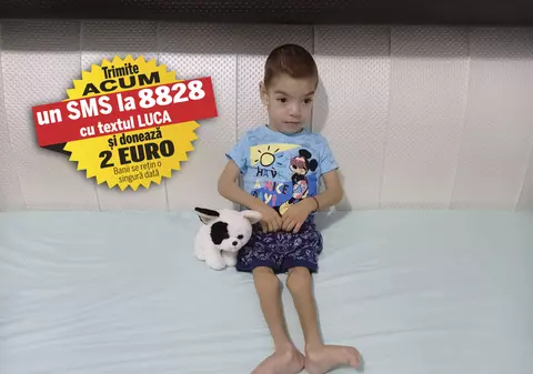 Viața lui Luca depinde de o operație care costă 35.000 de euro. Crizele îi pot produce copilului bolnav de tetrapareză spastică fracturi ale coloanei vertebrale