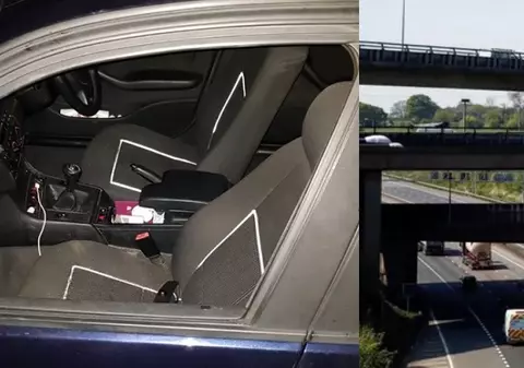 Accident neobişnuit. O femeie a căzut din maşină pe autostradă, după ce a ieşit pe geam să filmeze un clip