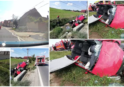 VIDEO | Momentul în care un șofer conduce haotic și apoi intră într-un cap de pod a fost filmat: “Dacă ești obosit, nu continua călătoria spre moarte”