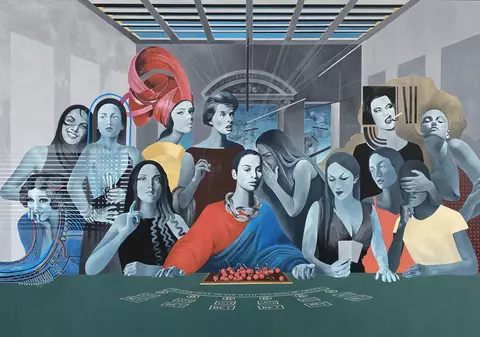 O artistă din Basarabia expune la București o “Cină cea de Taină” în care locul lui Iisus și al apostolilor este luat de femei. “În lucrarea mea nu există niciun personaj biblic”