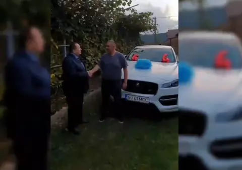 Un primar proaspăt ales din Gorj a primit în dar un Jaguar de la unchiul său, fost prefect al judeţului