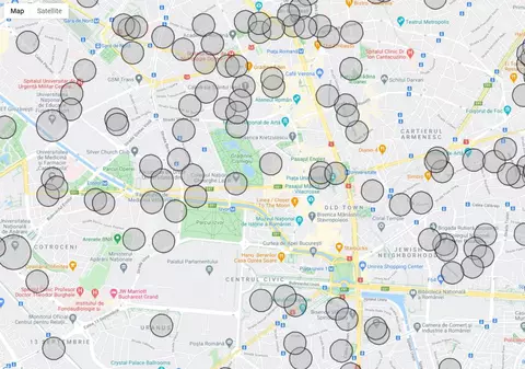 Harta de orientare: 100 de metri în jurul celor peste 500 de unități de învățământ din Capitală înseamnă că în anumite zone masca devine obligatorie pe stradă