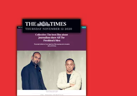 Civismul românilor, respectat la Londra. The Times: “Colectiv, cel mai bun film despre jurnalism de la «Toți oamenii președintelui»”