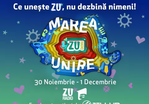 Radio ZU organizează cel mai mare concert din pandemie. Marea Unire ZU 2020 va fi difuzată simultan pe toate platformele Radio ZU și pe Antena 1 (PUBLICITATE)