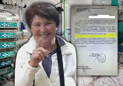 A cerut dosarul medical al mamei moarte de COVID, iar managerul spitalului i-a spus că-l poate elibera numai cu acordul decedatei