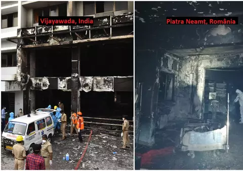România, pe lista neagră a țărilor cu incendii în facilități COVID, alături de India, Bangladesh, Egipt și Rusia. Cel mai grav bilanț: 11 morți