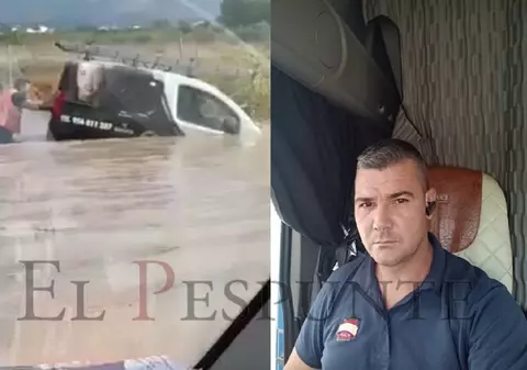 Mihai, un șofer român de TIR, a salvat de la moarte sigură un coleg luat de ape, cu tot cu dubiță, în Spania (video)