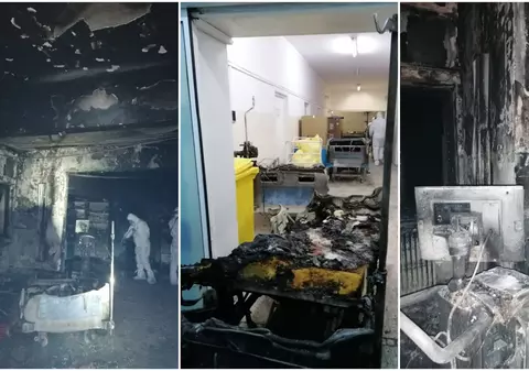 Imagini cu impact emoțional. Cum arată salonul ATI de la Spitalul din Piatra Neamț, în urma incendiului devastator