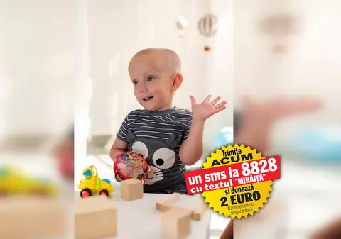 Pentru a putea merge iar, Mihăiță are nevoie de peste 2.100.000 de dolari. Copilul nu-și poate folosi picioarele din cauza amiotrofiei spinale musculare de care suferă