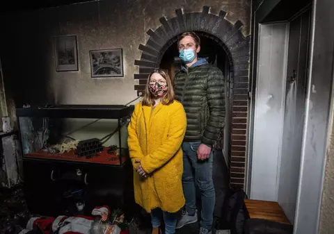 Cum a salvat un acvariu cu pești viața unui cuplu din Germania surprins într-un incendiu de proporții
